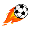 Soccer Ball with Fire Icon